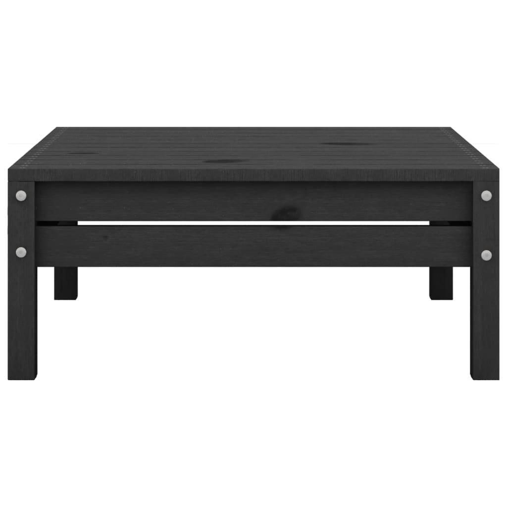 3-tlg. Garten-Lounge-Set Schwarz Massivholz Kiefer